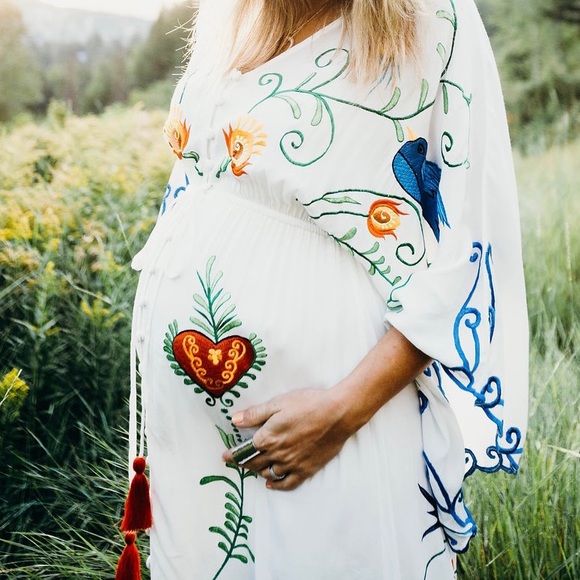 Embroidered Maternity Gown - Picture 16 of 16